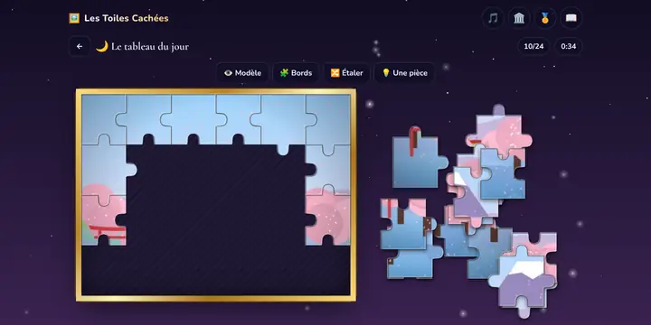 Capture d'écran du jeu Les Toiles Cachées